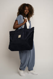 TORBA TYPU SHOPPER  BAG CIEMNIOGRANATOWA - ADALAR