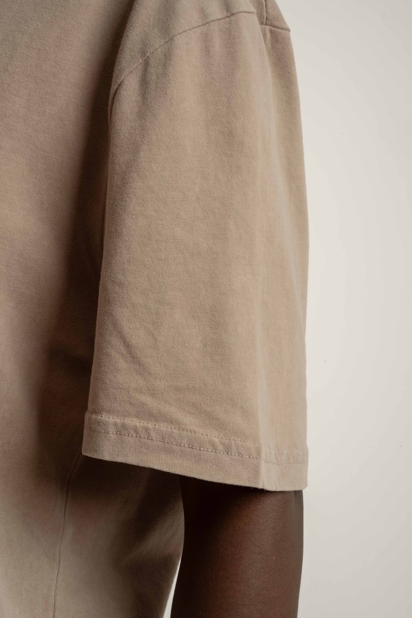 BEIGE WASHED-EFFECT T-SHIRT - TAHOE