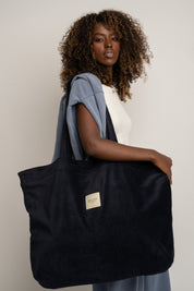 TORBA TYPU SHOPPER  BAG CIEMNIOGRANATOWA - ADALAR