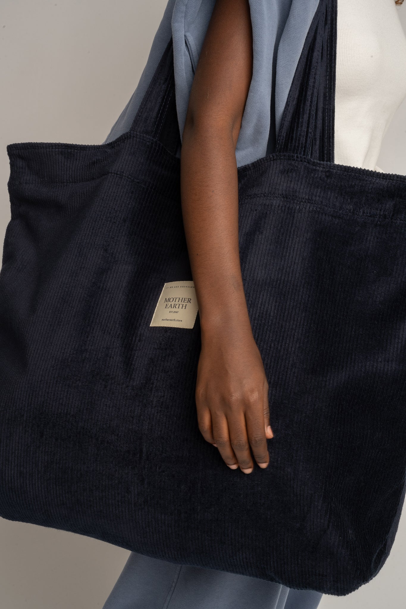 TORBA TYPU SHOPPER  BAG CIEMNIOGRANATOWA - ADALAR
