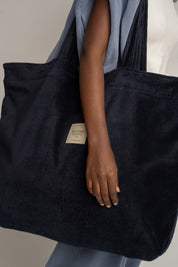 TORBA TYPU SHOPPER  BAG CIEMNIOGRANATOWA - ADALAR