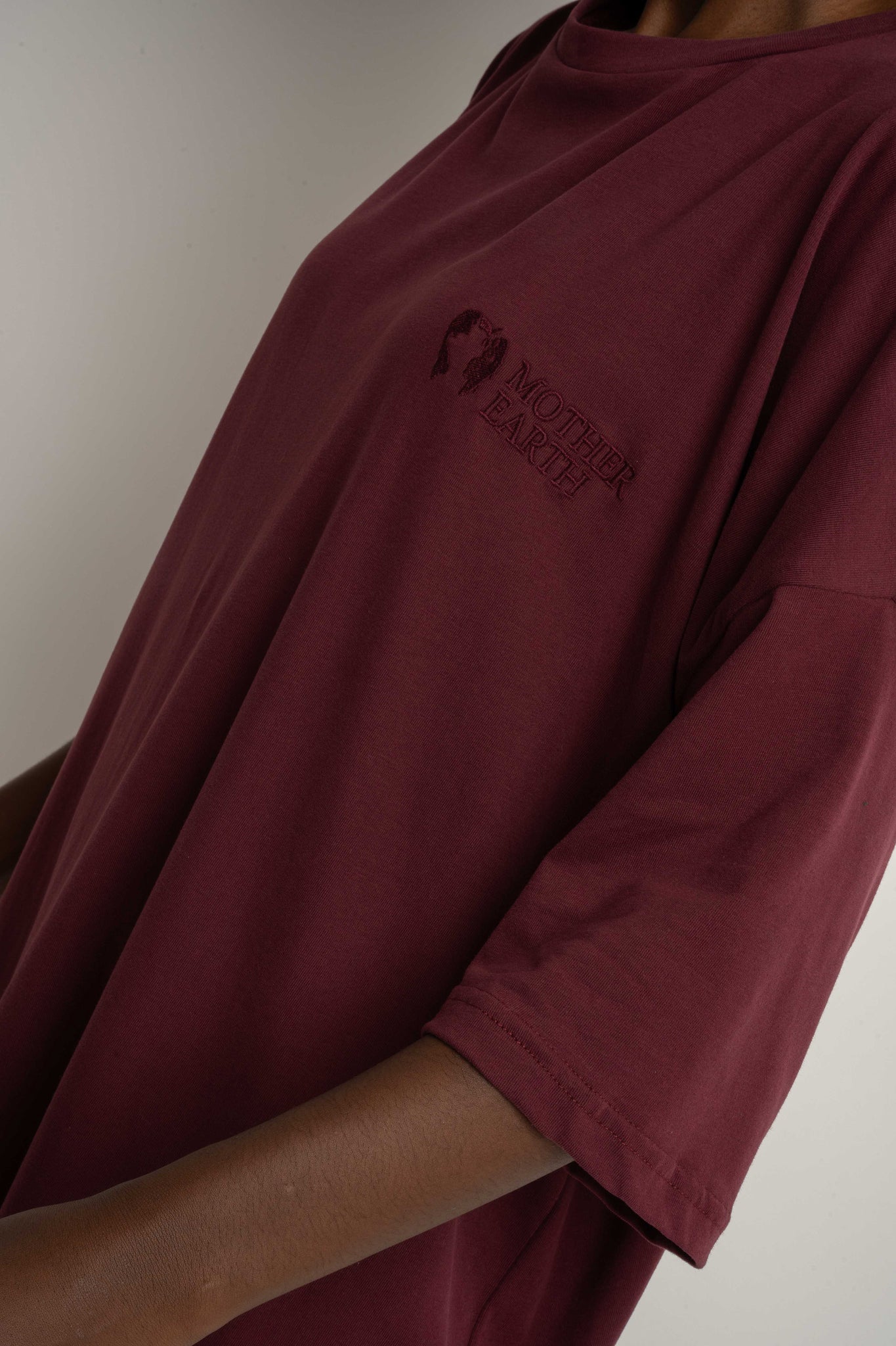T-SHIRT OVERSIZE BORDOWY - GENEVA