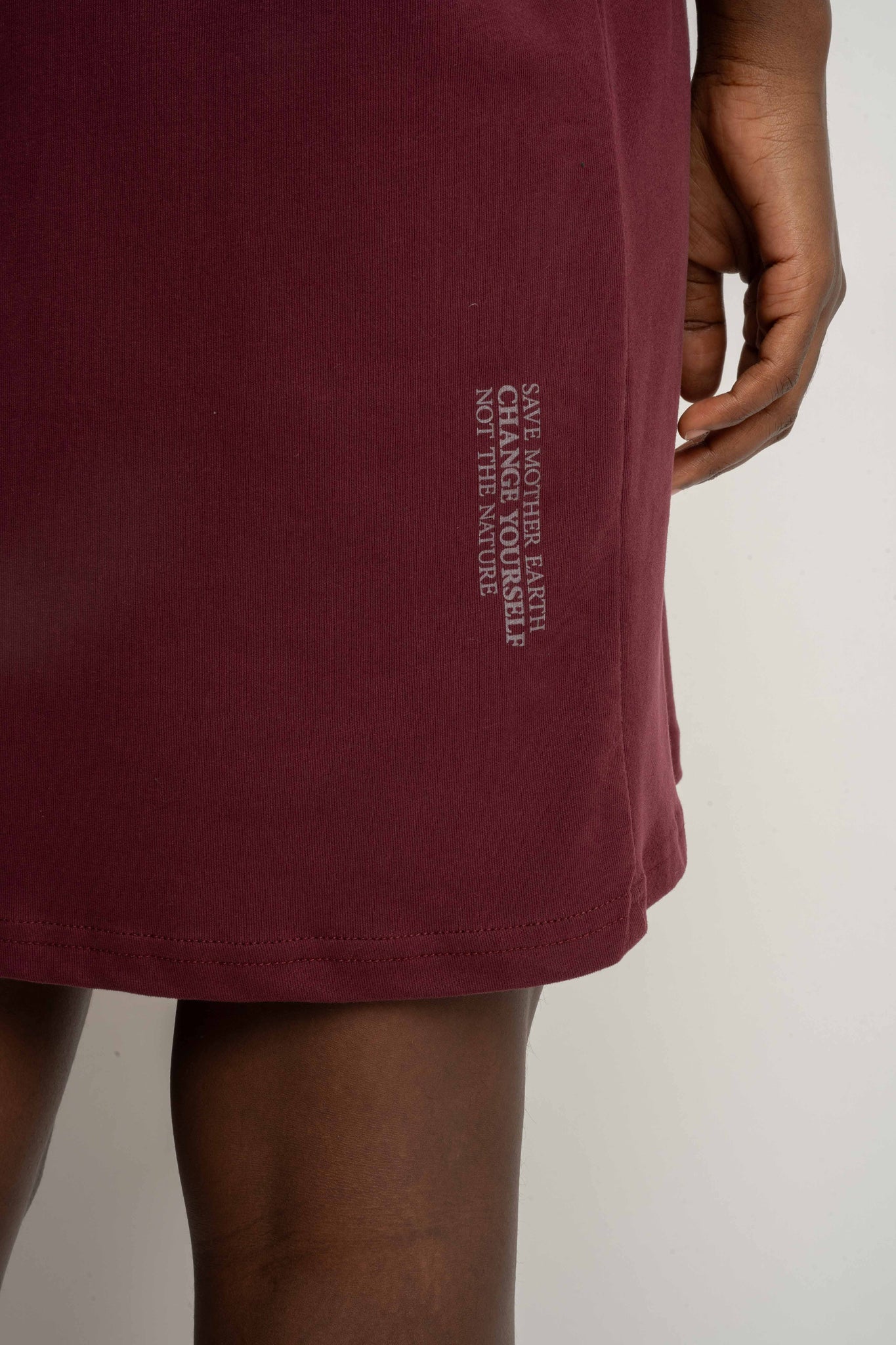 T-SHIRT OVERSIZE BORDOWY - GENEVA