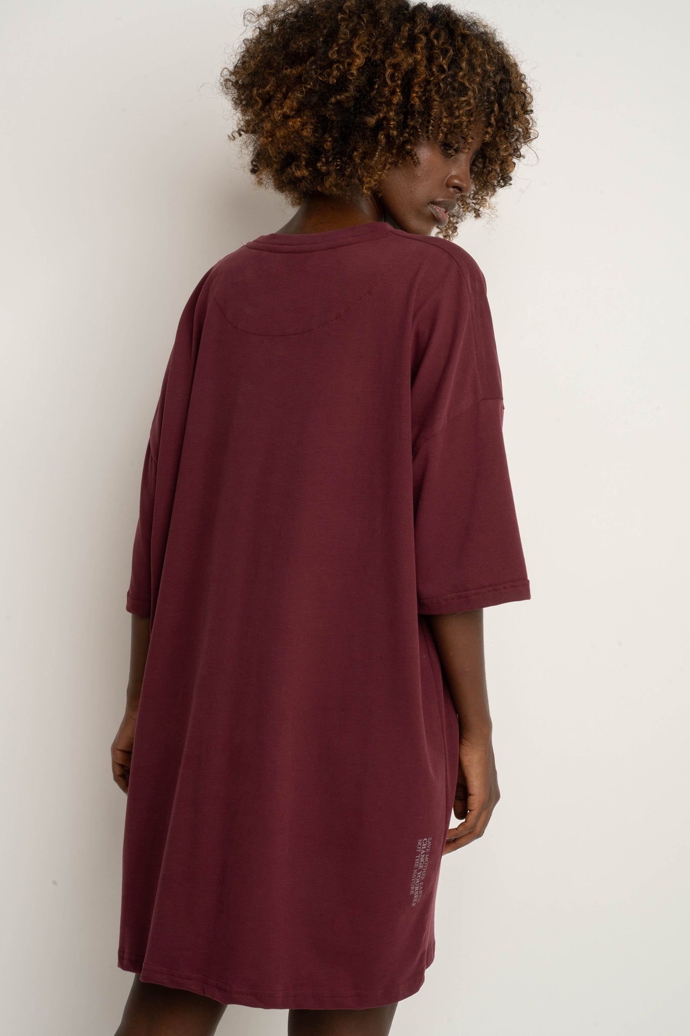T-SHIRT OVERSIZE BORDOWY - GENEVA