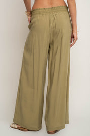 DAMSKIE SPODNIE Z MODALU ZIELONE - KYMA