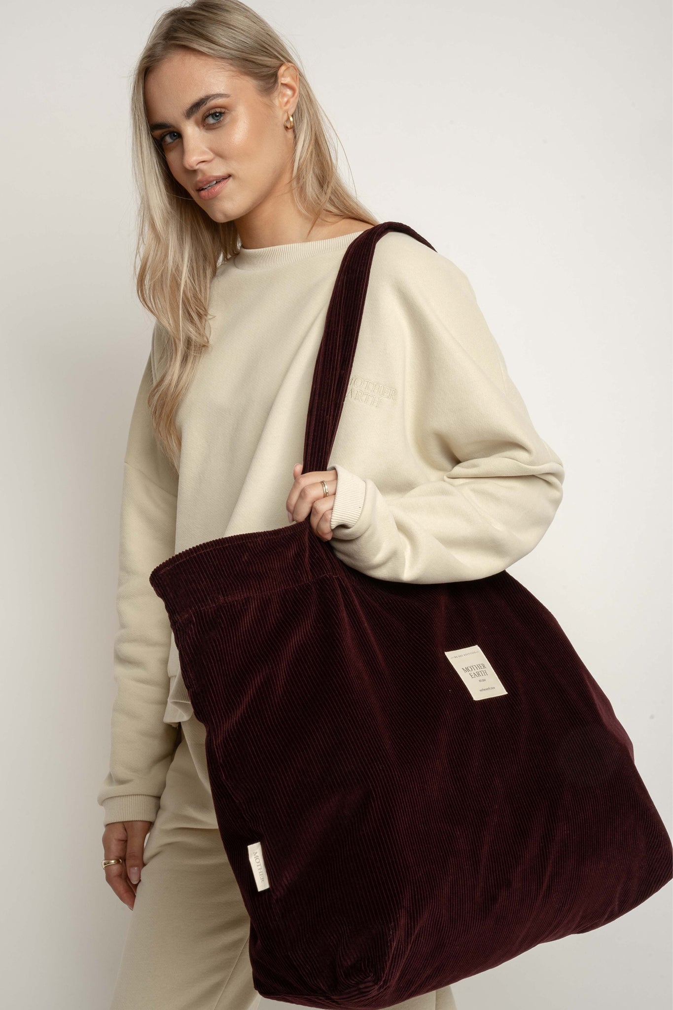 BURGUNDY SHOPPER BAG - ADALAR
