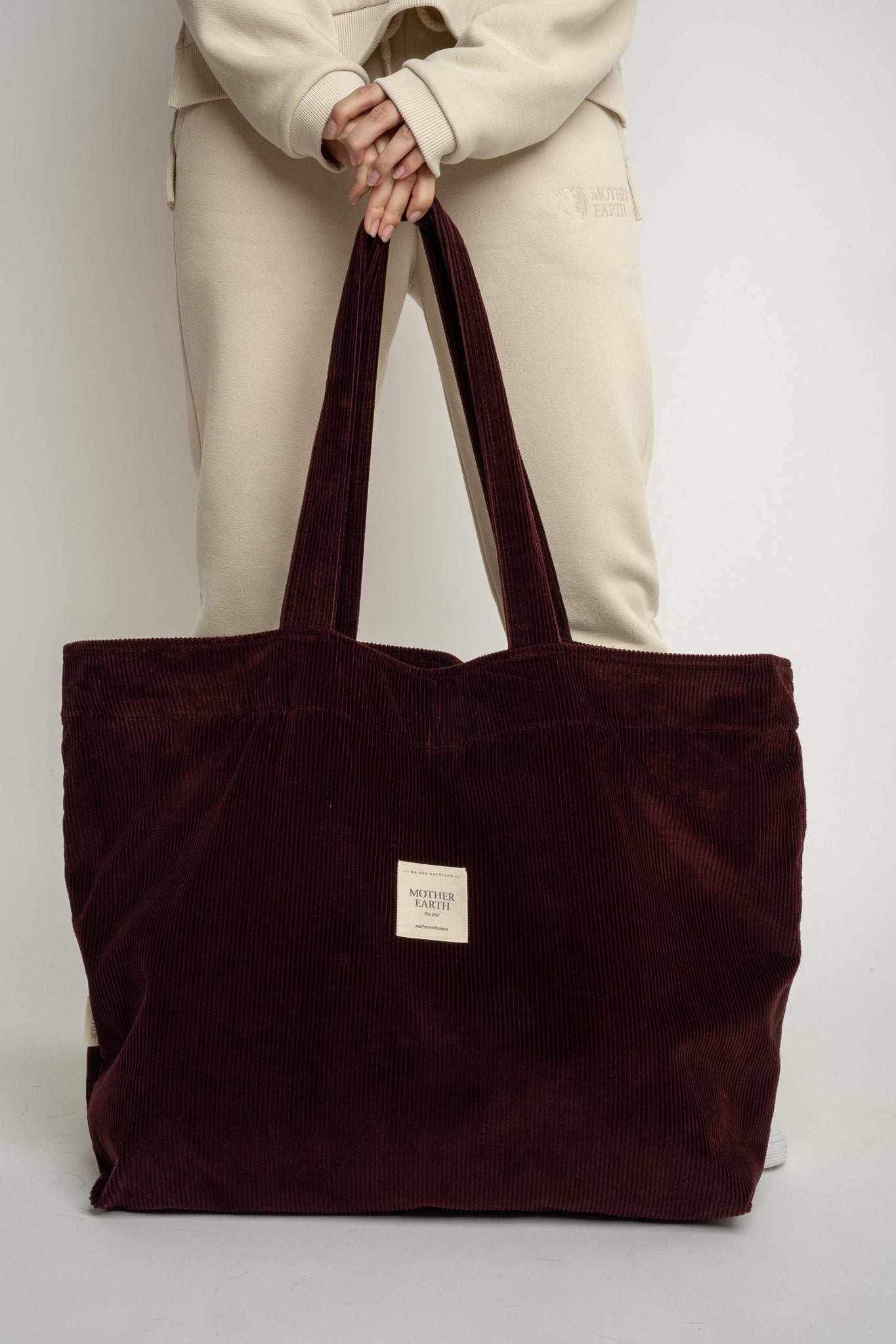 BURGUNDY SHOPPER BAG - ADALAR