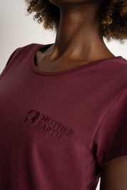 T-SHIRT DAMSKI BORDOWY - PETIT
