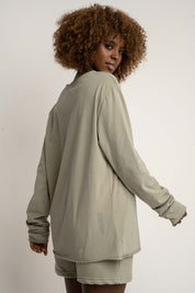 COTTON LONG SLEEVE TOP GREEN - NAMIB