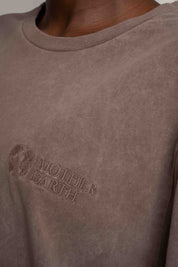 WASHED EFFECT T-SHIRT BROWN - TAHOE