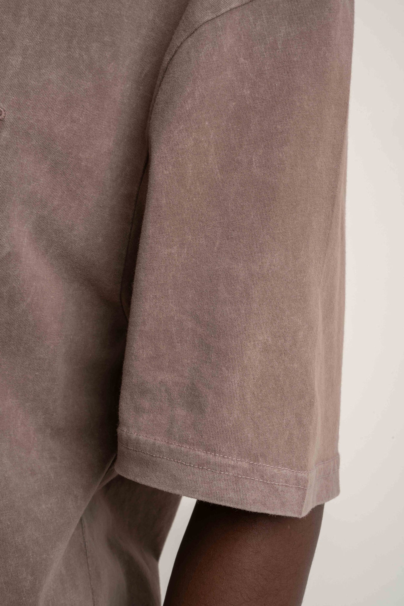WASHED EFFECT T-SHIRT BROWN - TAHOE