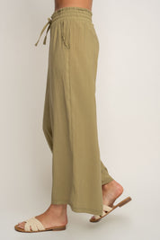 DAMSKIE SPODNIE Z MODALU ZIELONE - KYMA