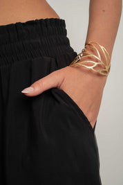 DAMSKIE SPODNIE Z MODALU CZARNE- KYMA