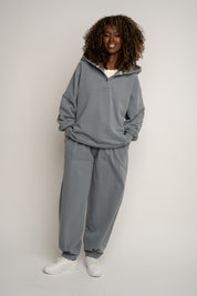 WASHED EFFECT HOODIE ANTHRACITE - LIMFJORD