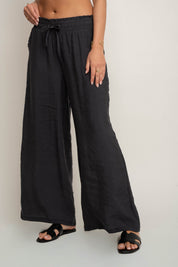 DAMSKIE SPODNIE Z MODALU GRAFITOWE - KYMA