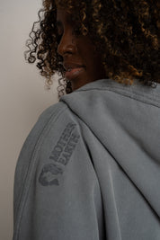 WASHED EFFECT HOODIE ANTHRACITE - LIMFJORD