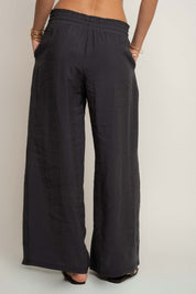 DAMSKIE SPODNIE Z MODALU GRAFITOWE - KYMA