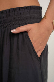 DAMSKIE SPODNIE Z MODALU GRAFITOWE - KYMA