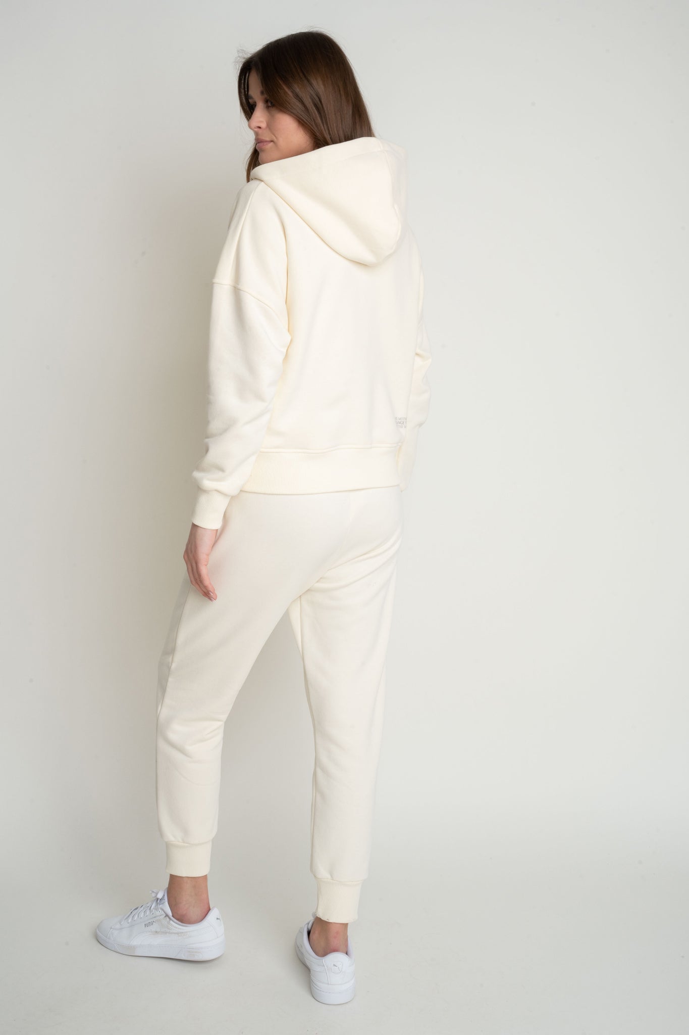 ECRU HOODED SWEATSHIRT - MURIA