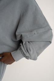 WASHED EFFECT HOODIE ANTHRACITE - LIMFJORD