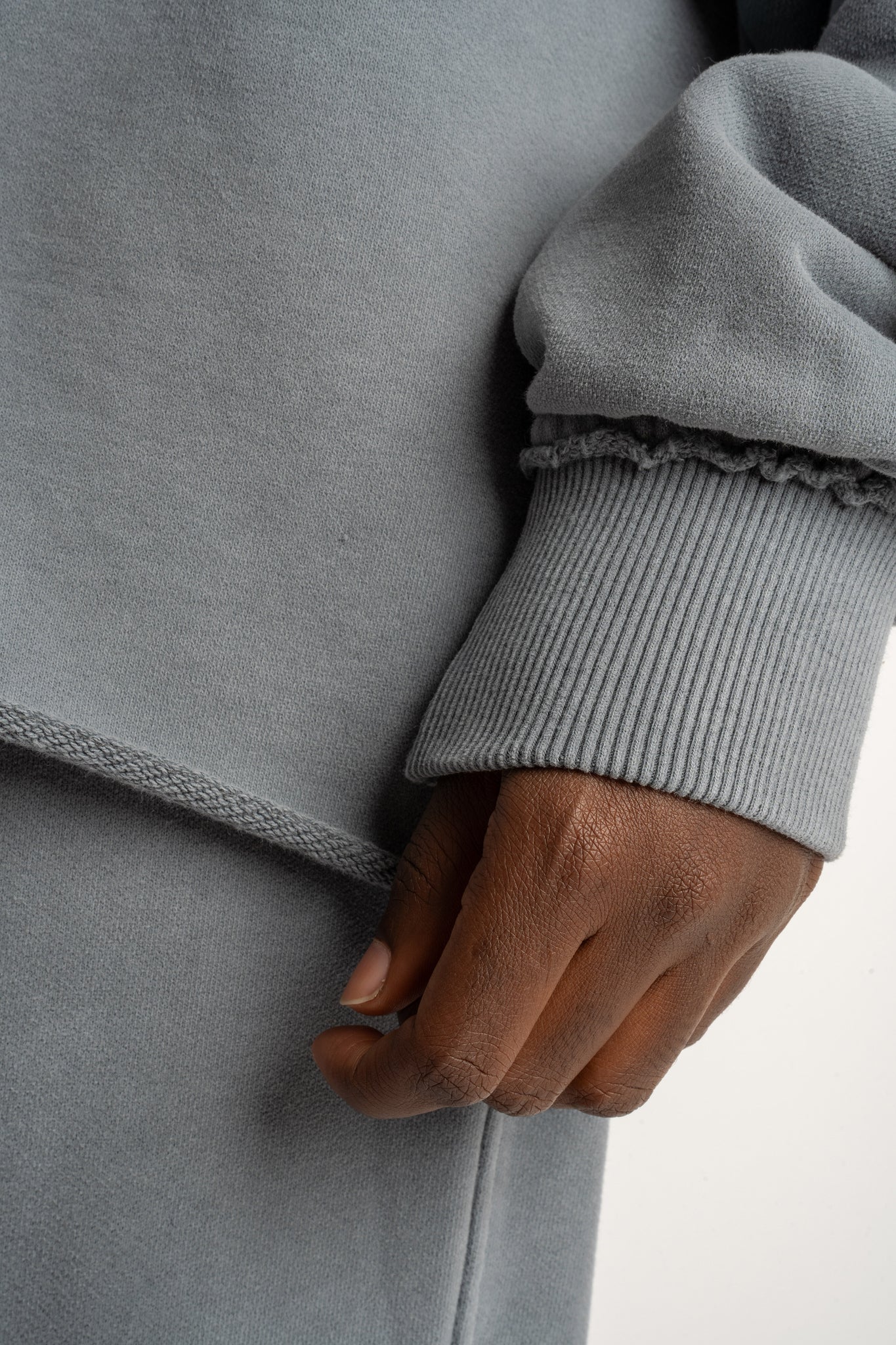 WASHED EFFECT HOODIE ANTHRACITE - LIMFJORD
