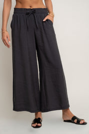 DAMSKIE SPODNIE Z MODALU GRAFITOWE - KYMA