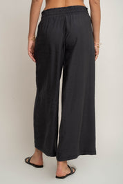 DAMSKIE SPODNIE Z MODALU GRAFITOWE - KYMA