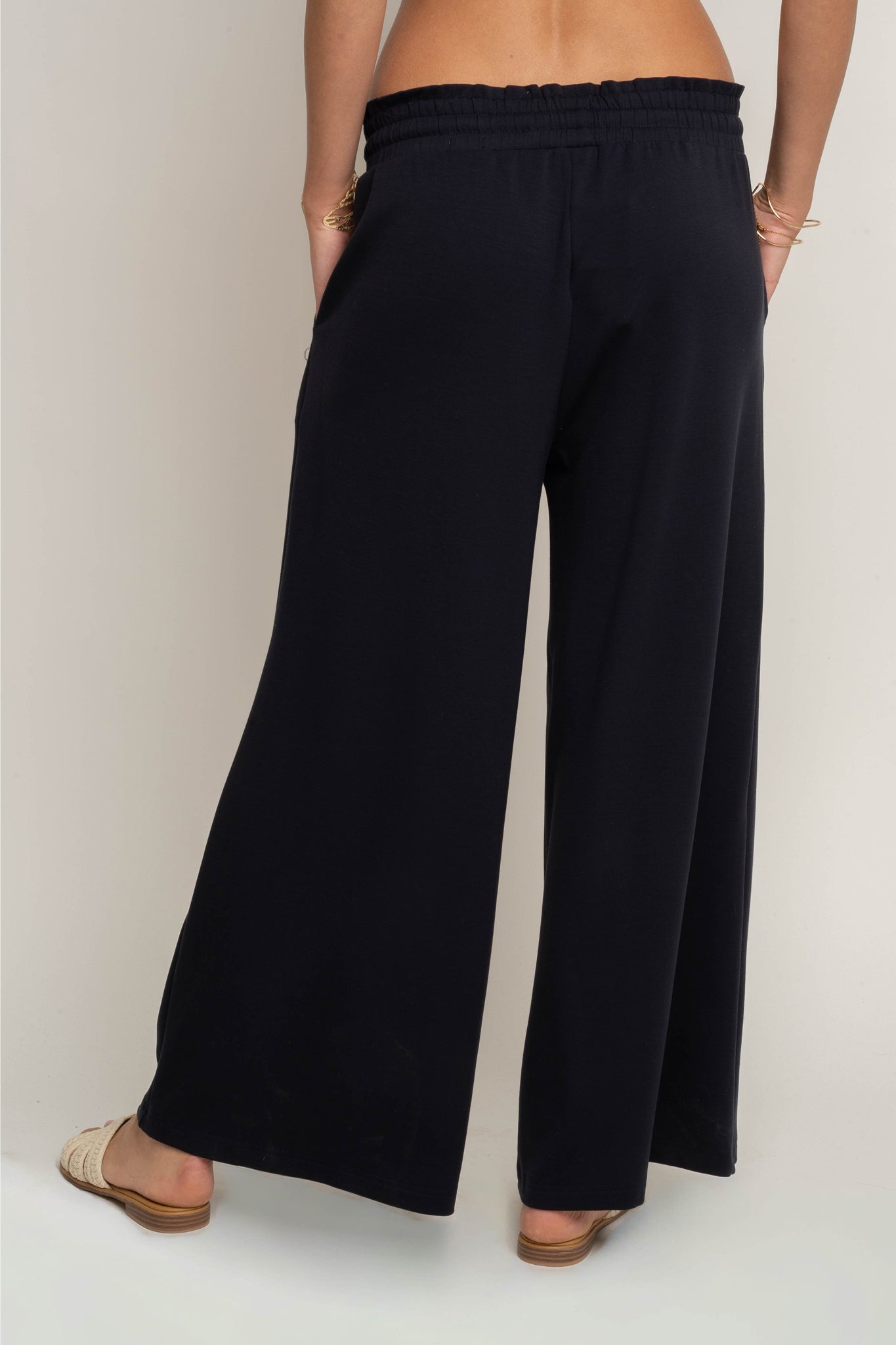 WOMEN'S NAVY MODAL TROUSERS - CALDERA