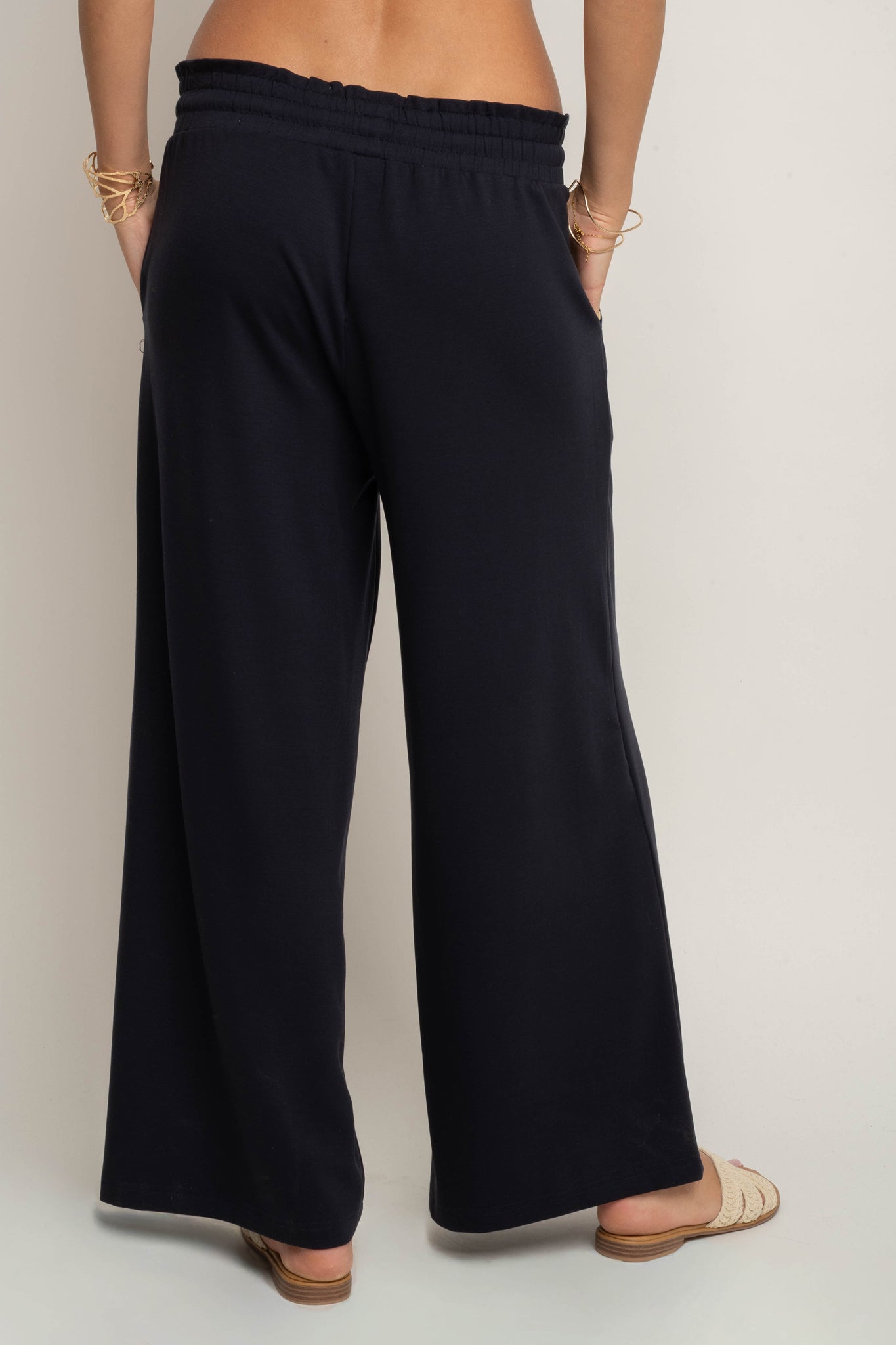 WOMEN'S NAVY MODAL TROUSERS - CALDERA