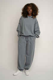 OVERSIZE WASHED SWEATSHIRT IN ANTHRACITE - OSLO