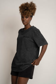 WASHED BLACK T-SHIRT - TAHOE