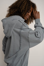 OVERSIZE WASHED SWEATSHIRT IN ANTHRACITE - OSLO