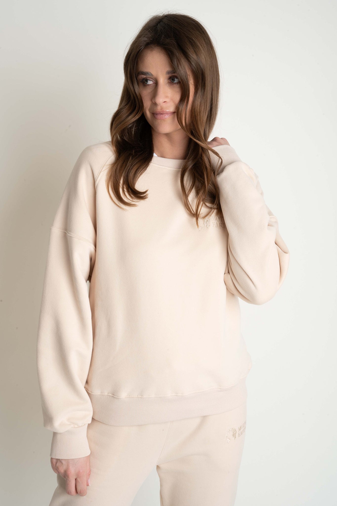 REGULAR FIT LIGHT BEIGE SWEATSHIRT - ARMINA