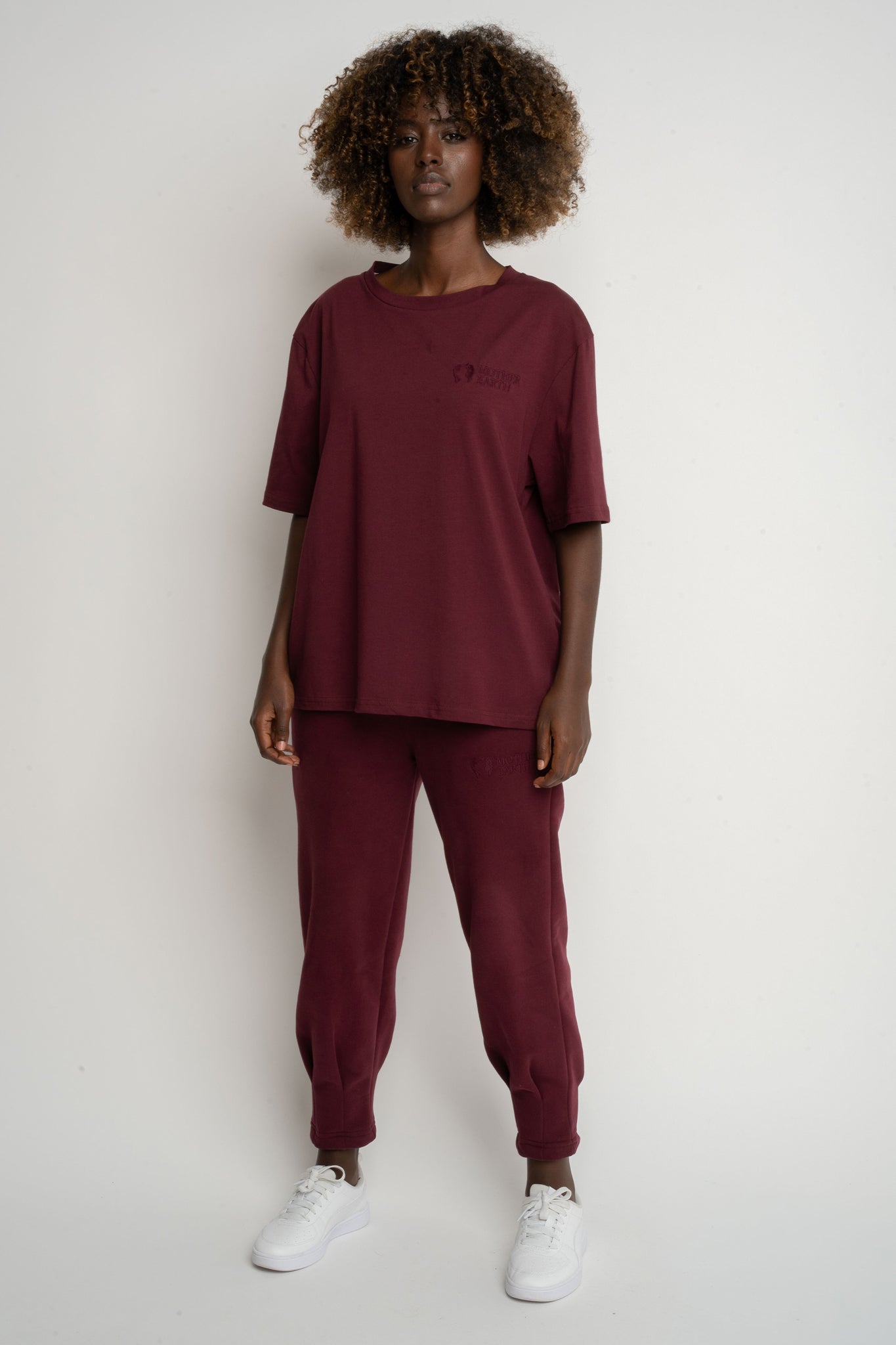 Women's Burgundy T-SHIRT - OYSTER