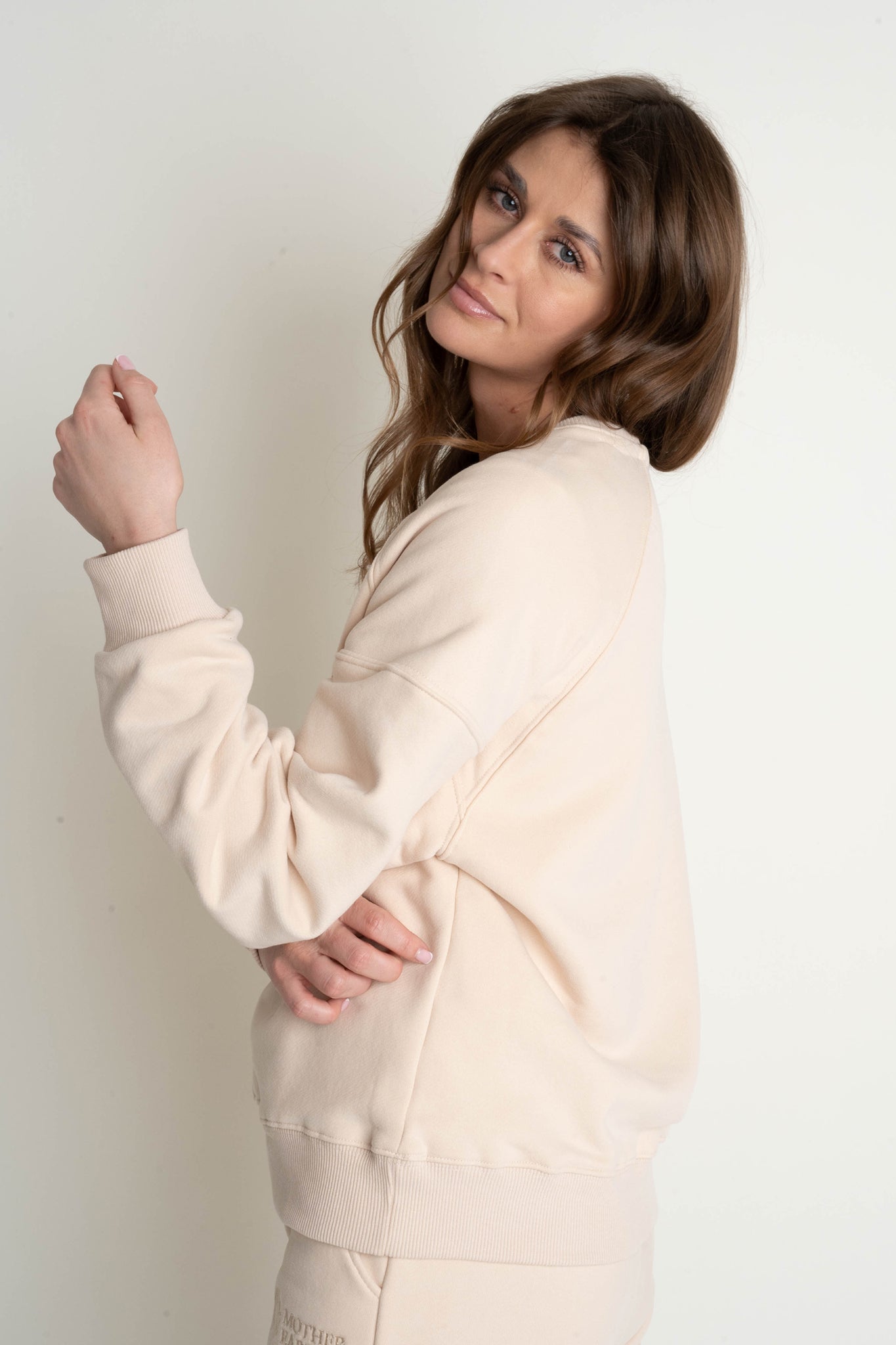 REGULAR FIT LIGHT BEIGE SWEATSHIRT - ARMINA