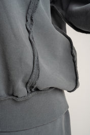 OVERSIZE WASHED SWEATSHIRT IN ANTHRACITE - OSLO