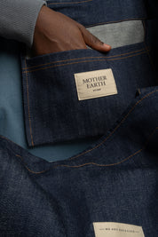 TORBA TYPU SHOPPER BAG W KOLORZE CIEMNEGO JEANSU - ADALAR