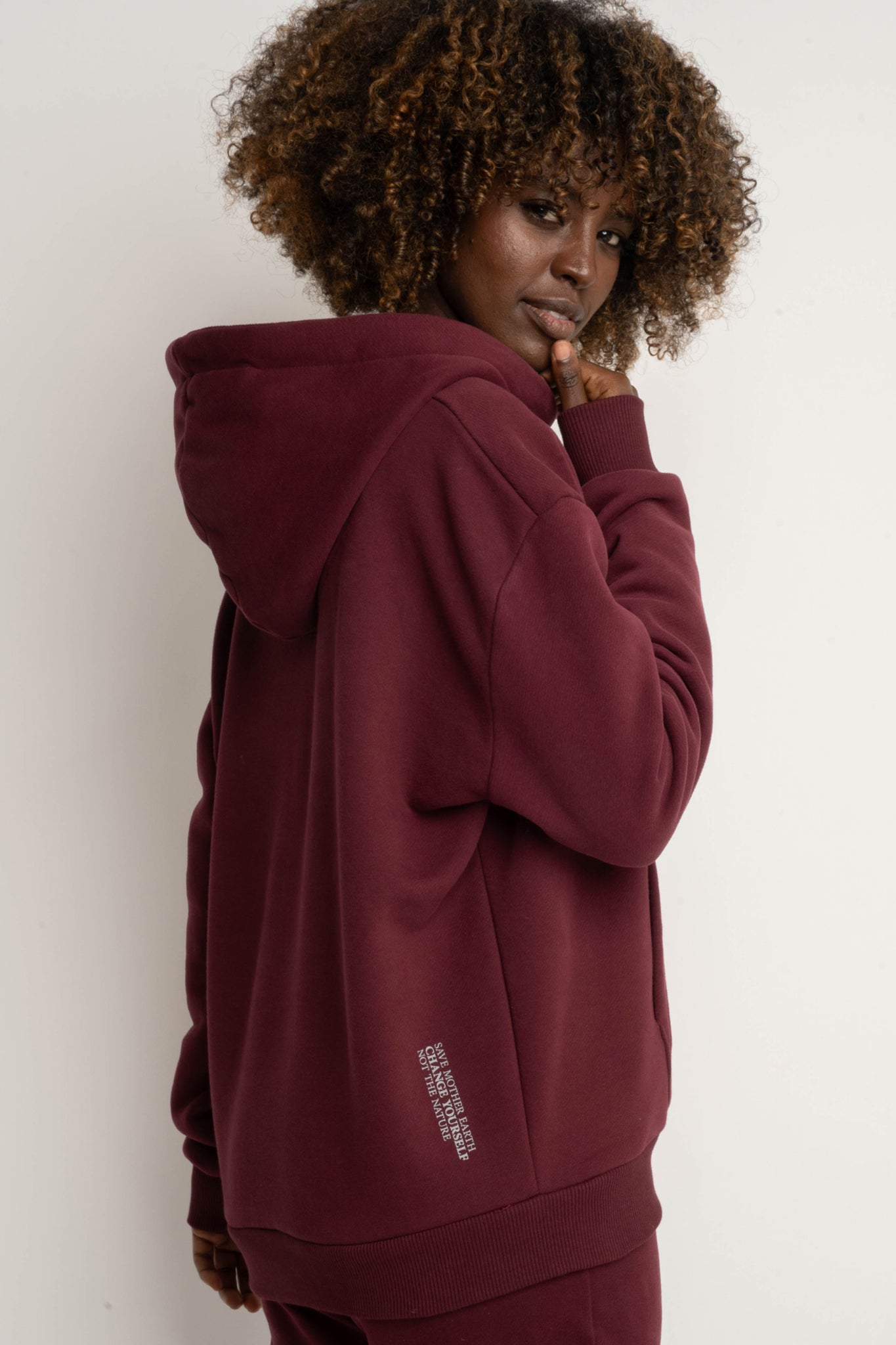 Burgundy Hoodie - MOHELI