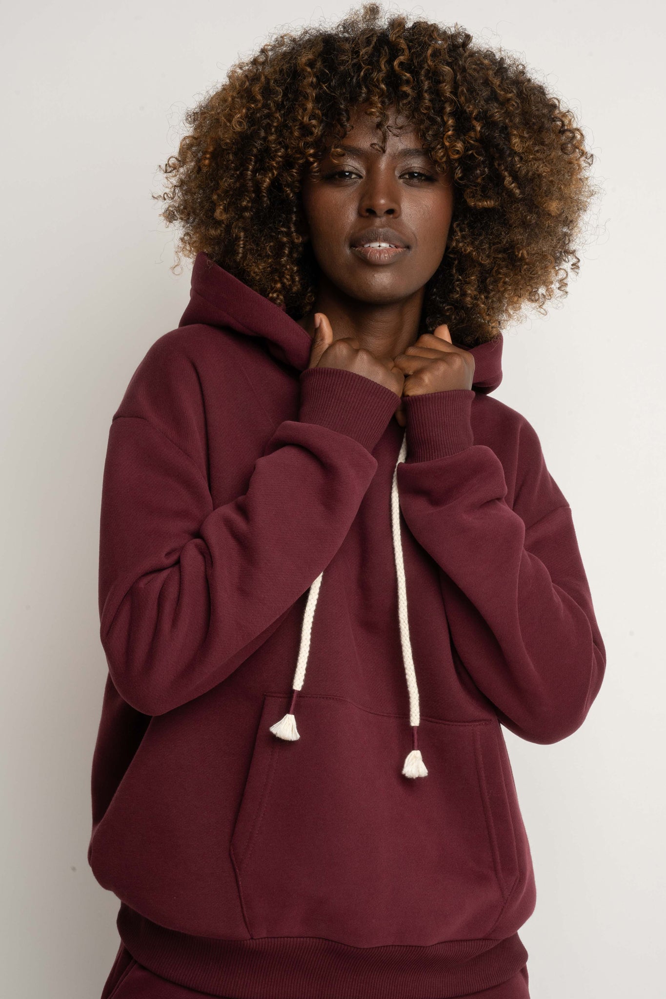 Burgundy Hoodie - MOHELI