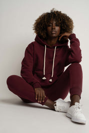 Burgundy Hoodie - MOHELI