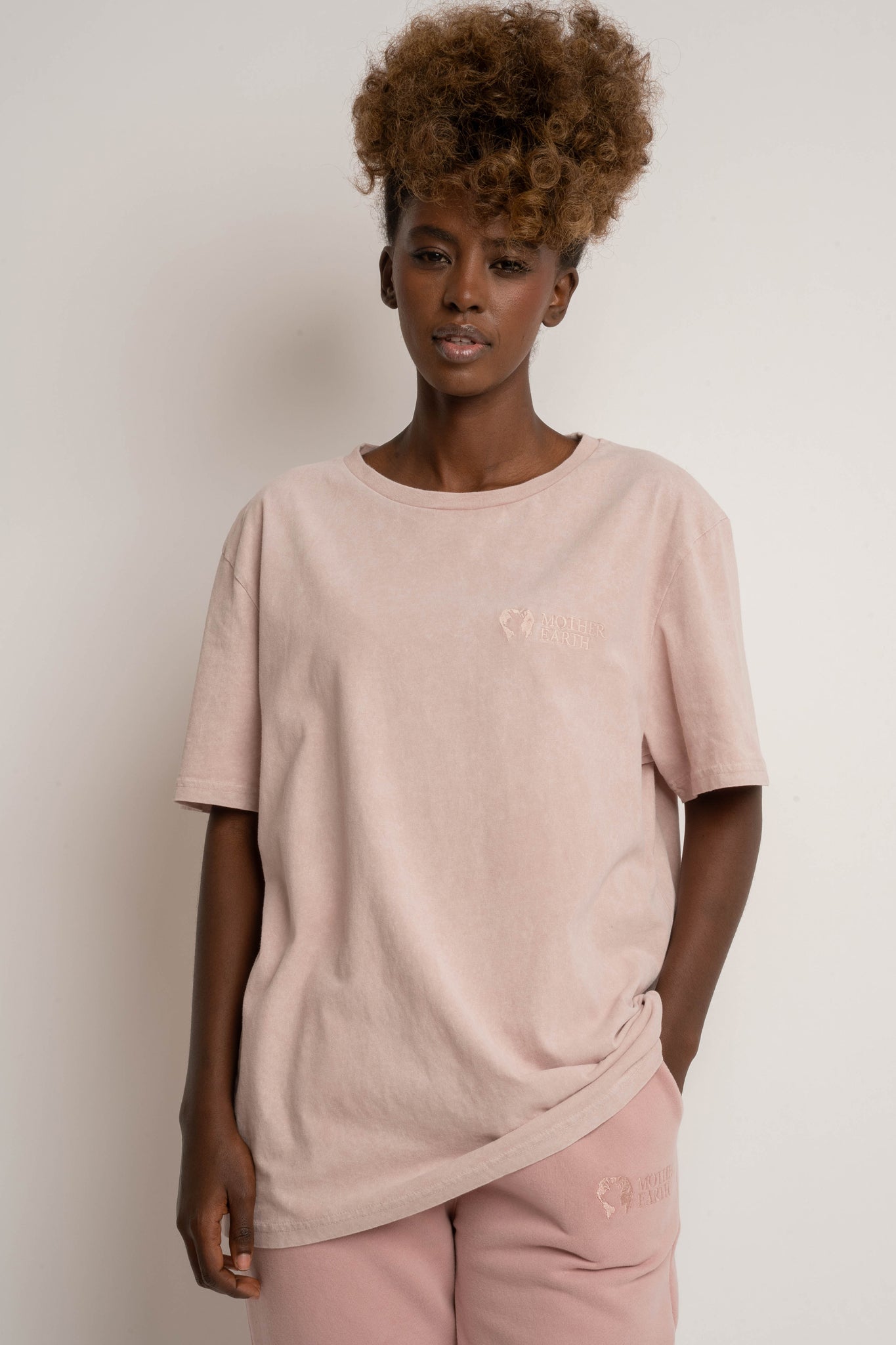 WASHED EFFECT T-SHIRT PINK - TAHOE