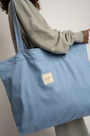 TORBA TYPU SHOPPER BAG W KOLORZE JASNEGO JEANSU  - ADALAR