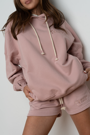 LIGHT PINK TRACKSUIT SHORTS - LA GOMERA