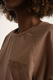 OVERSIZED LONGSLEEVE WITH A DELICATE WASHED EFFECT BROWN - OBILATU