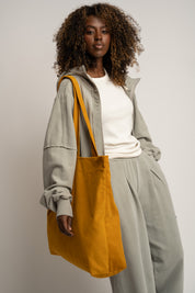 TORBA TYPU SHOPPER BAG MUSZTARDOWA  - ADALAR