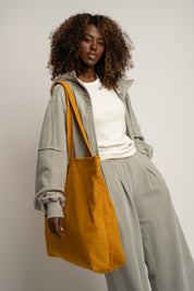 TORBA TYPU SHOPPER BAG MUSZTARDOWA  - ADALAR