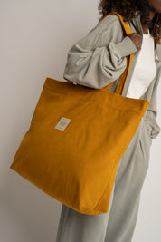 TORBA TYPU SHOPPER BAG MUSZTARDOWA  - ADALAR