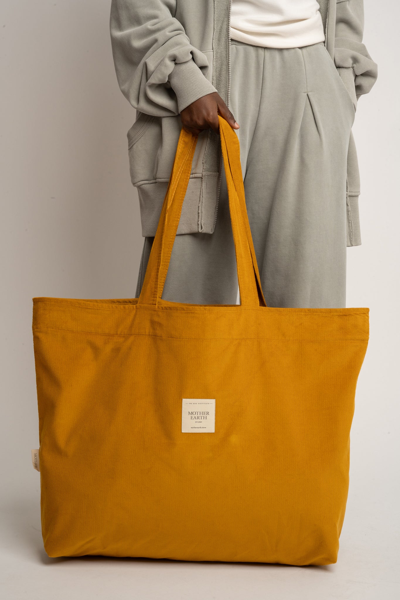TORBA TYPU SHOPPER BAG MUSZTARDOWA  - ADALAR