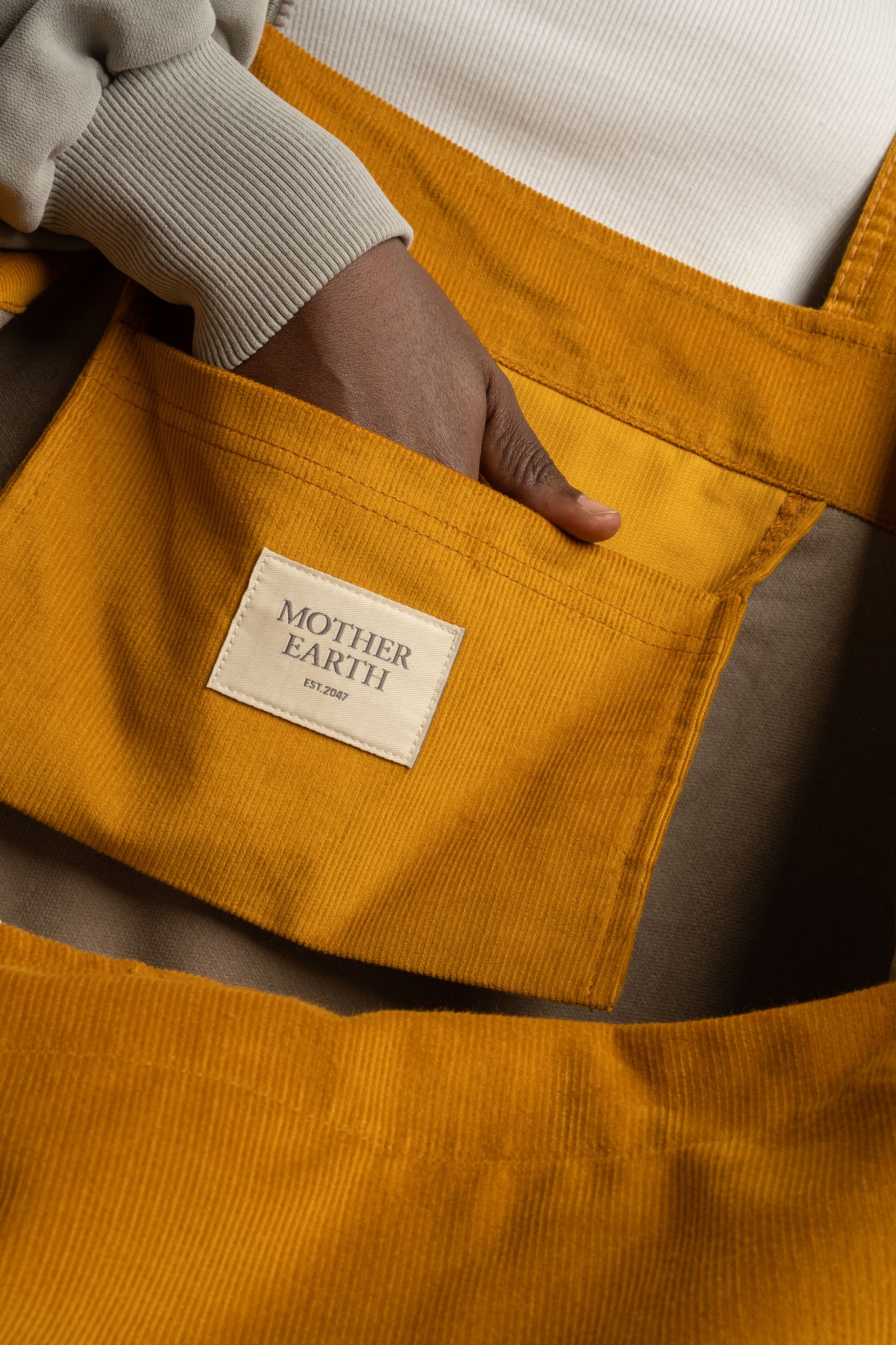 TORBA TYPU SHOPPER BAG MUSZTARDOWA  - ADALAR