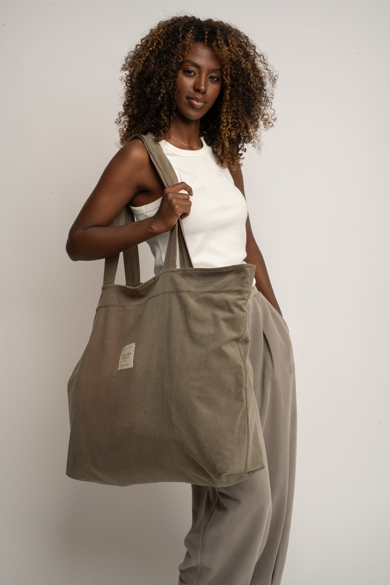 CREAM SHOPPER BAG - ADALAR